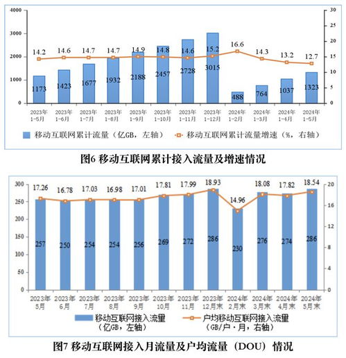 2024年1-5月工信部數據顯示 全國移動互聯網流量達1323億GB，同比增長12.7%，省內增值電信業務持續發展