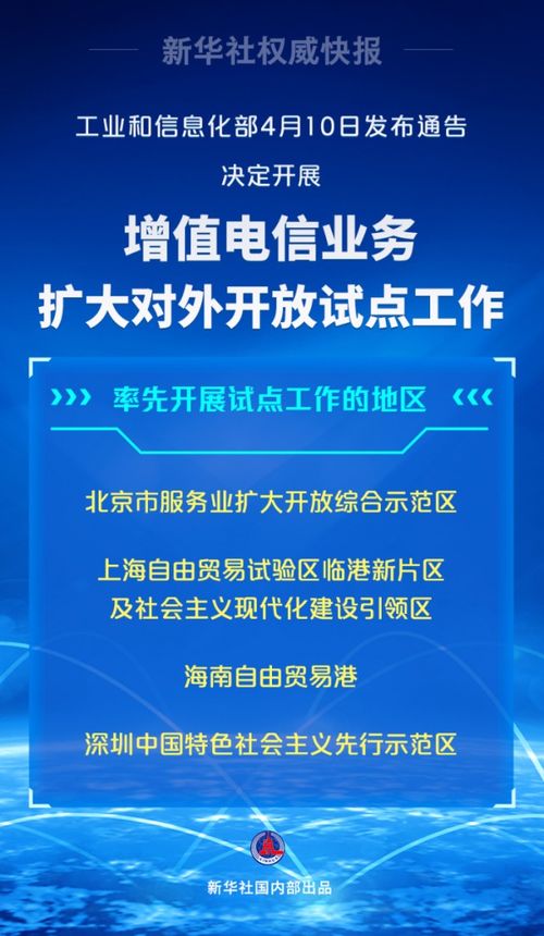 我國啟動增值電信業務擴大對外開放試點，促進省內行業創新發展